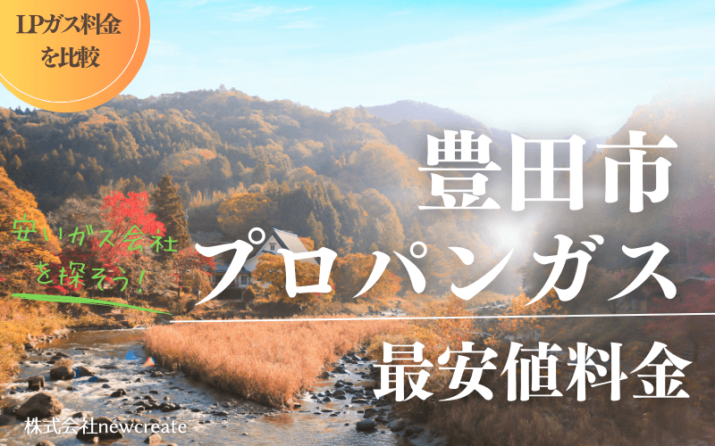 豊田市のプロパンガス平均価格と最安値料金