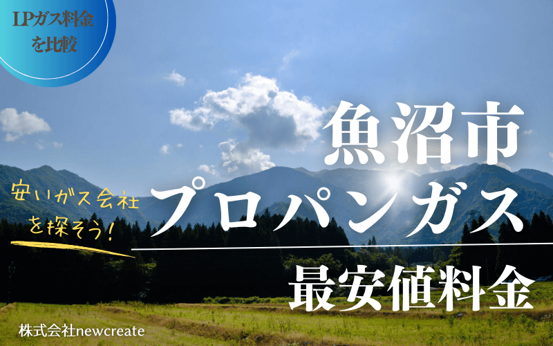 魚沼市のプロパンガス平均価格と最安値料金
