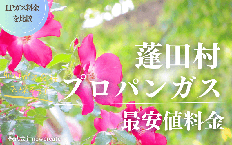 青森県蓬田村のプロパンガス平均価格と最安値料金