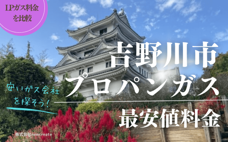 吉野川市のプロパンガス平均価格と最安値料金