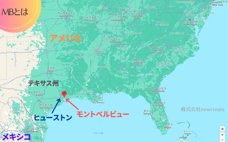 モントベルビューの地図