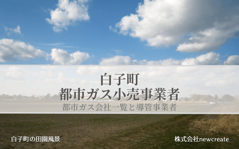 【白子町で都市ガス会社は選べるのか？】小売り事業者一覧