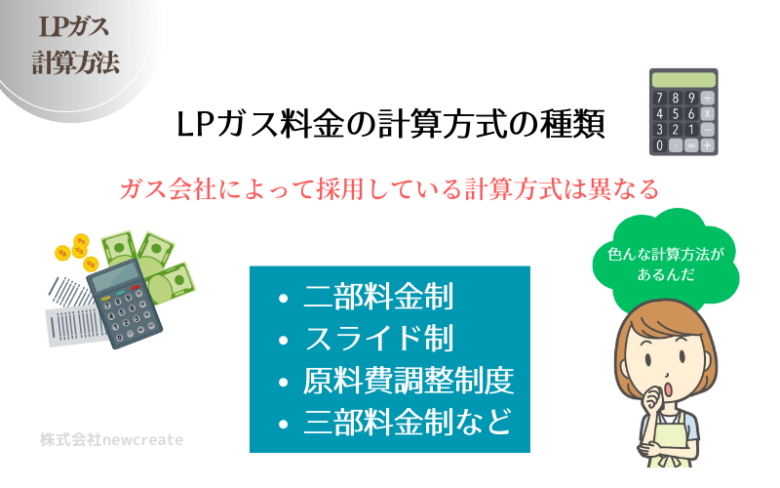 LPガス料金の計算方法の種類