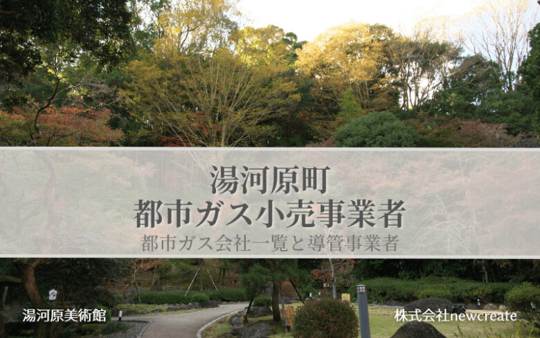 【湯河原町の小売り事業者一覧】都市ガス会社は選べるのか？