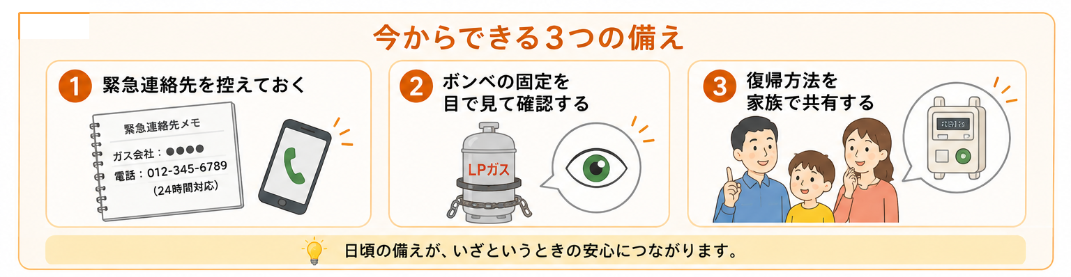 今からできる3つの備え