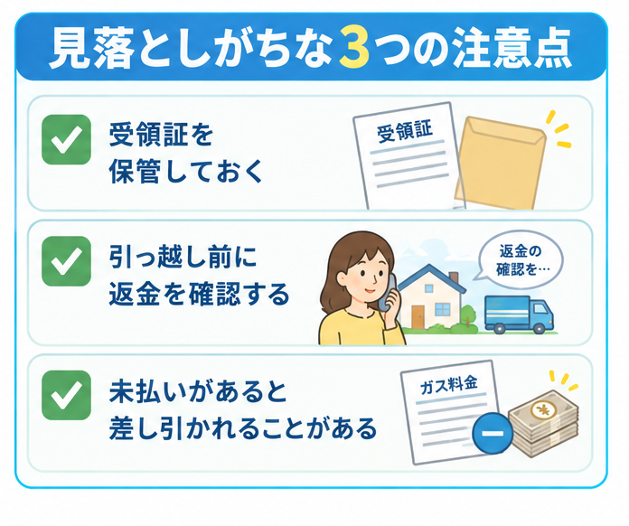 見落としがちな3つの注意点